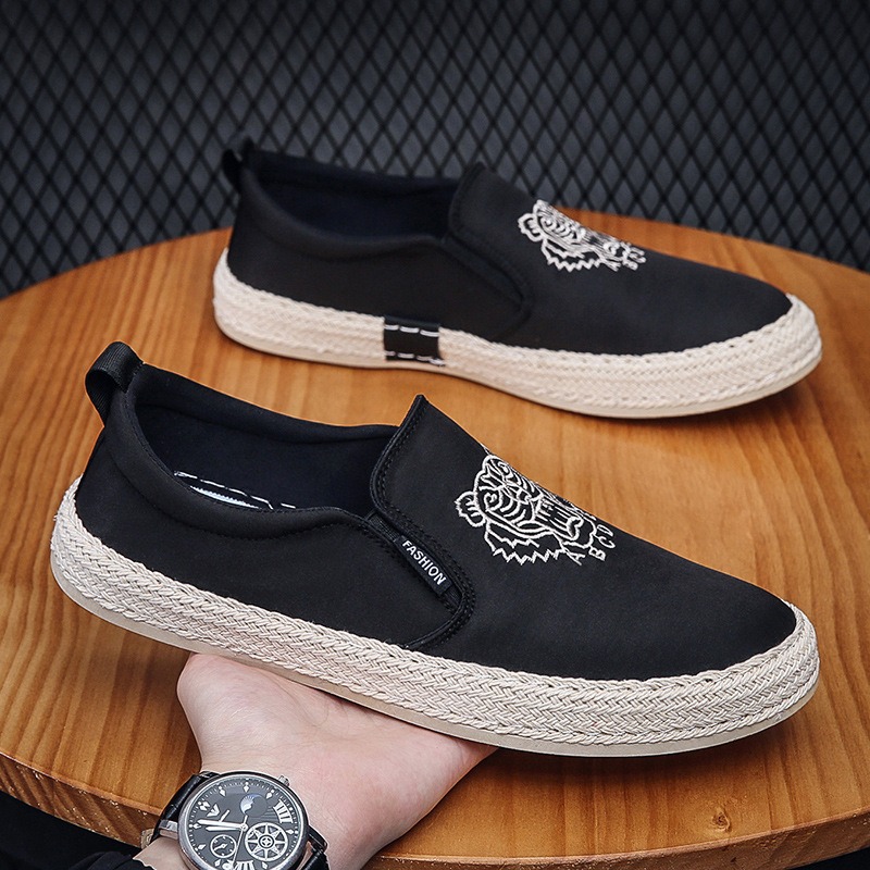 Men Shoes Designer - Zapatos transpirables negros para hombre, mocasines