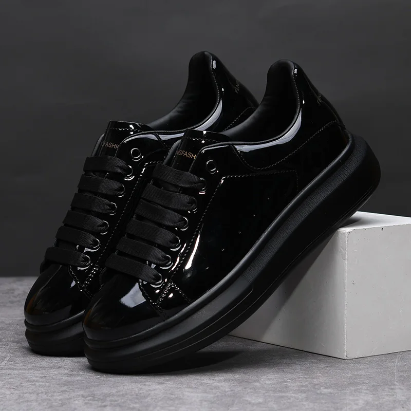 Men'S Shoes Black And White - Zapatos de Hombre de Marca, Negros