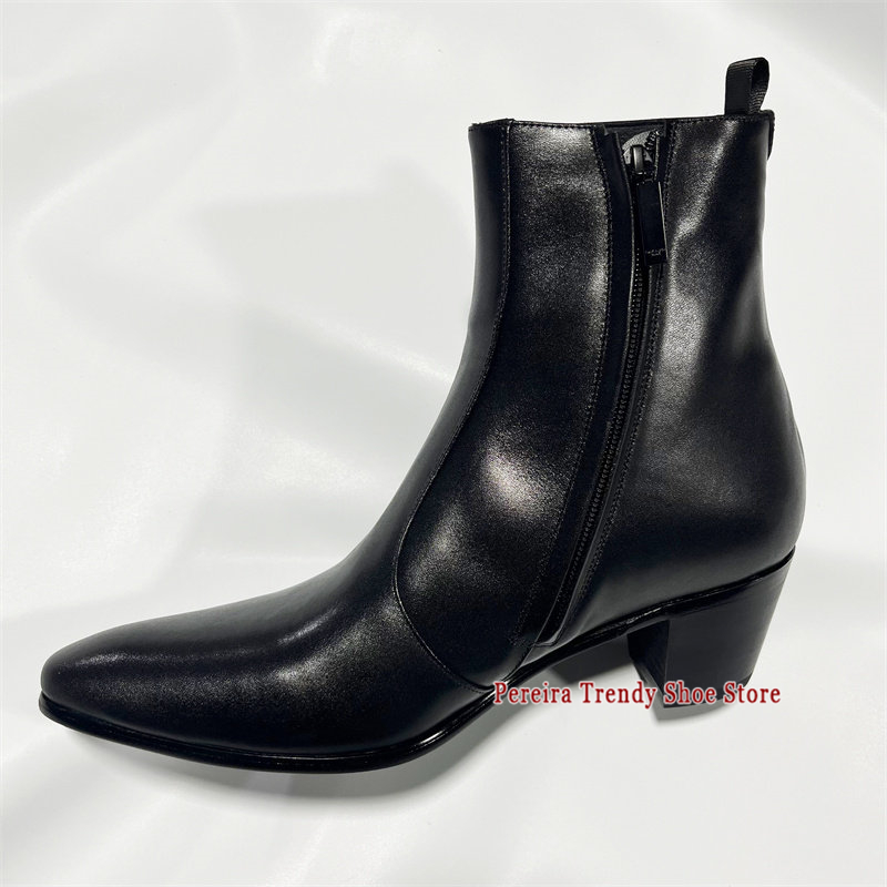 Men'S Shoes Black And White - Botas Chelsea de estilo británico con