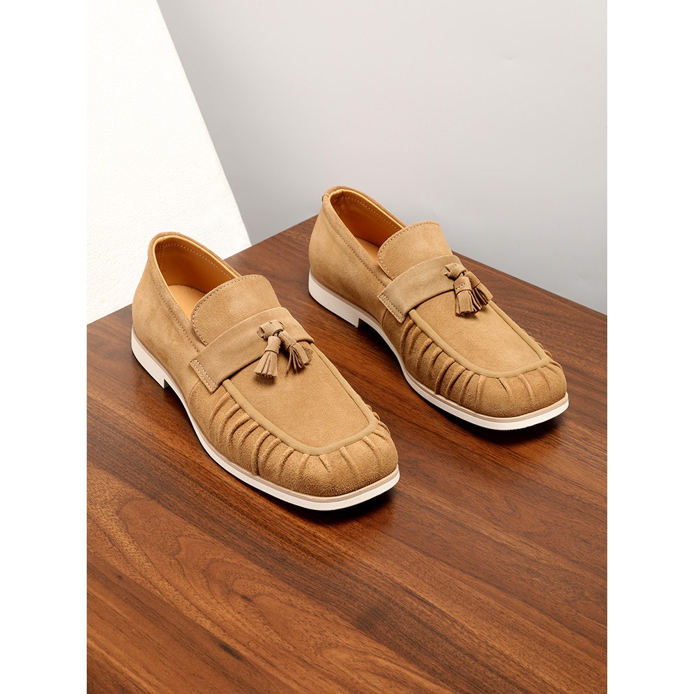 Men'S Shoes Drivers - Mocasines de cuero genuino con borlas