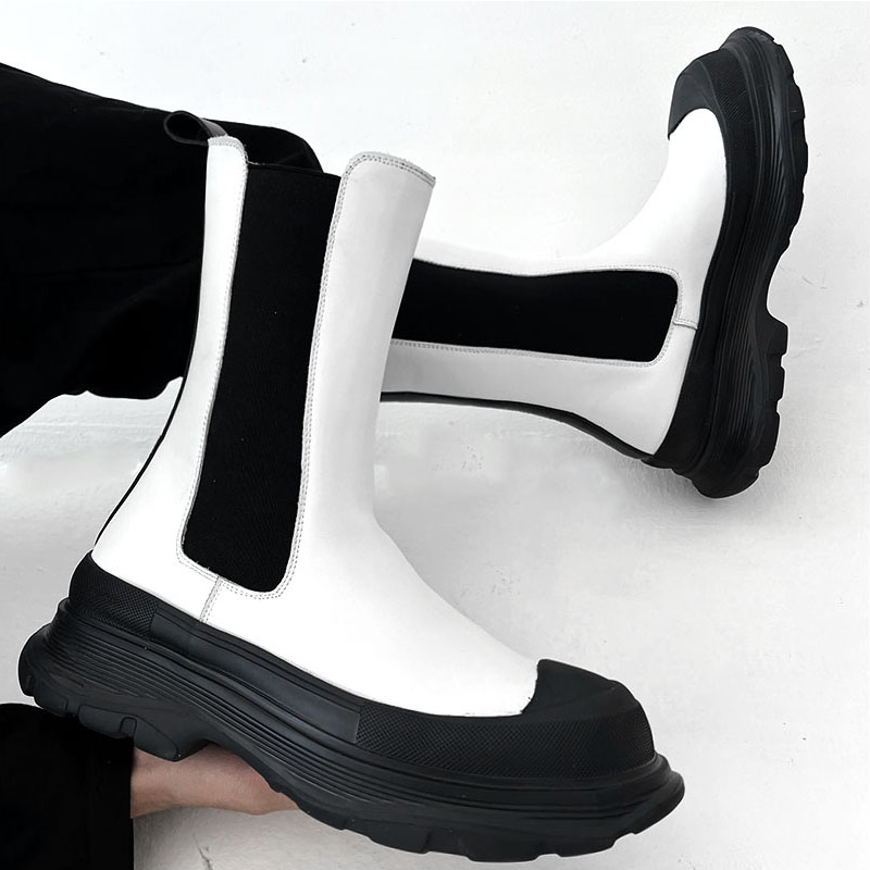 Botas de plataforma para disco - Men'S Shoes Black And White reseña y precio
