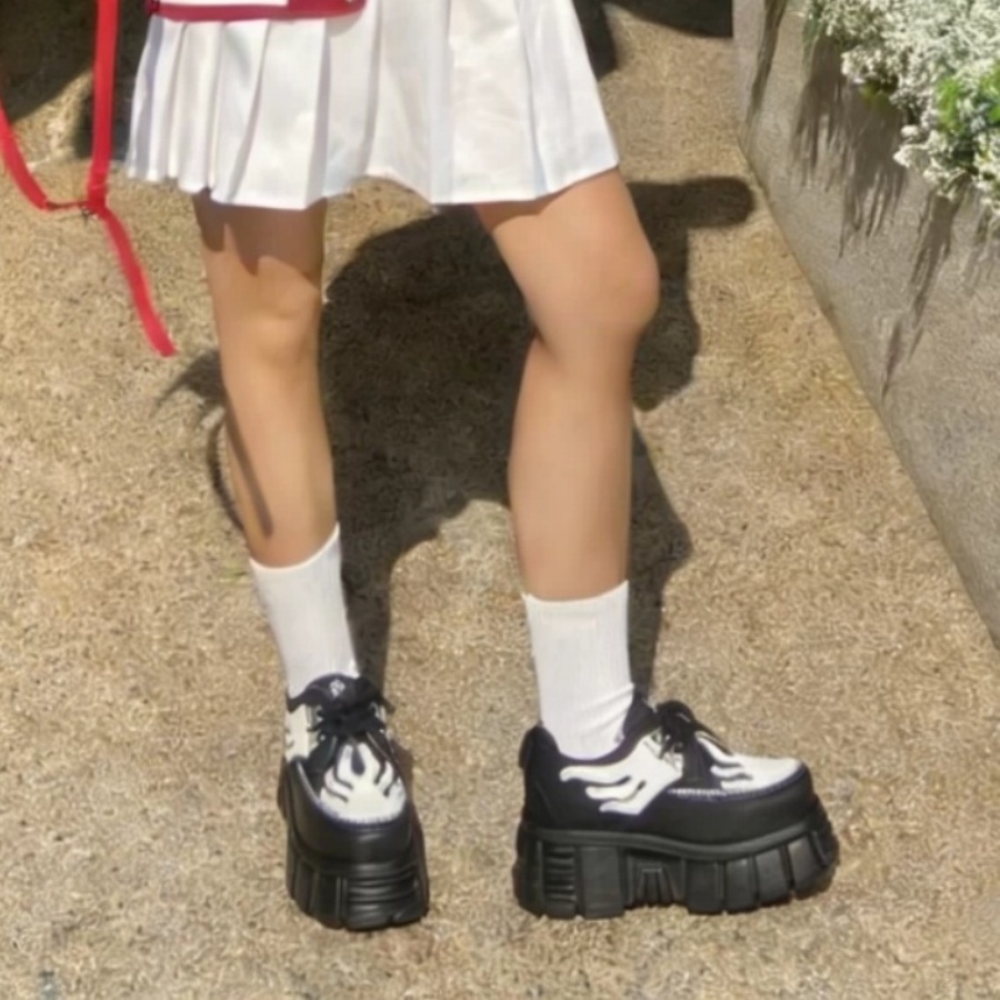 Zapatos de Plataforma con Cord - Men'S Shoes Black And White reseña y precio