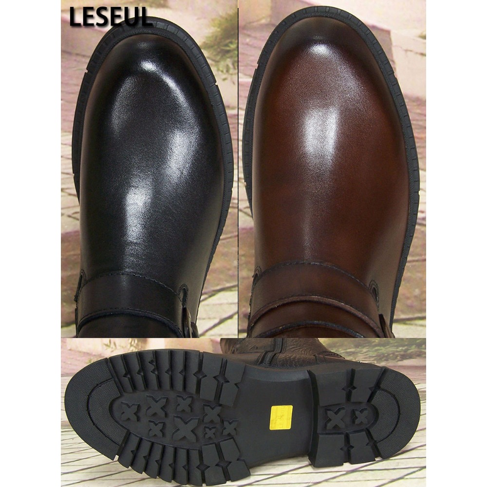 Botas Ecuestres de Cuero Genui - Men'S Shoes Zipper reseña y precio