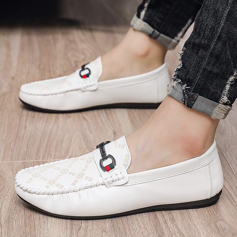 Mocasines italianos de cuero P - Men'S Shoes Black And White reseña y precio