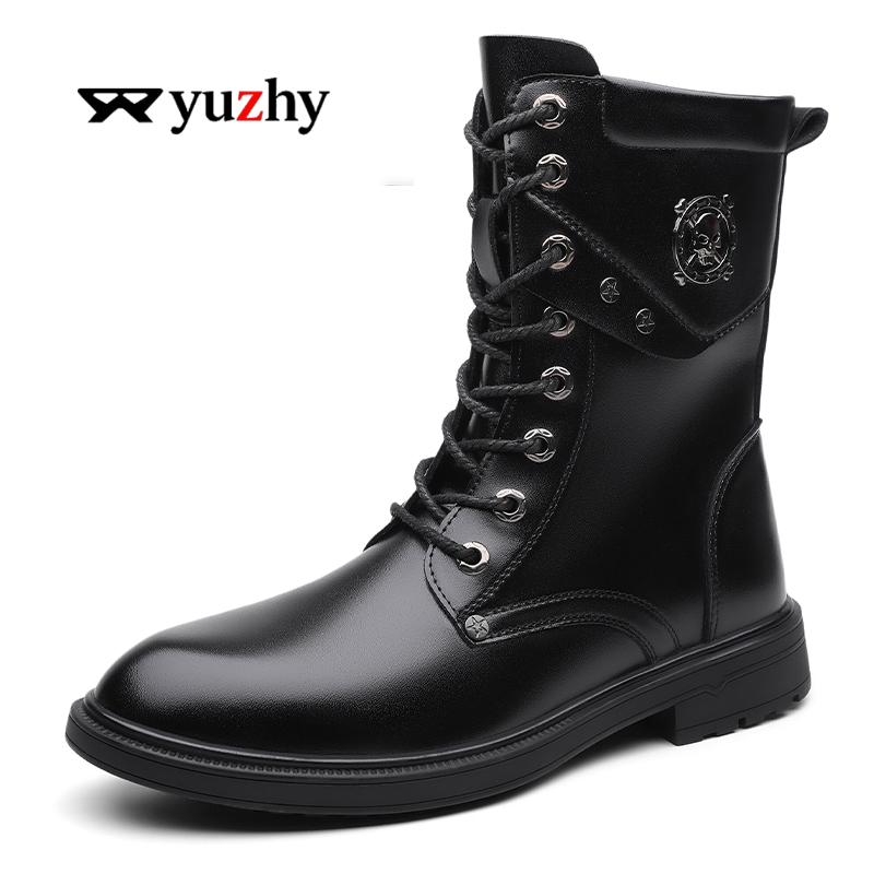Botas Unisex de Plataforma con - Men'S Shoes Black And White reseña y precio