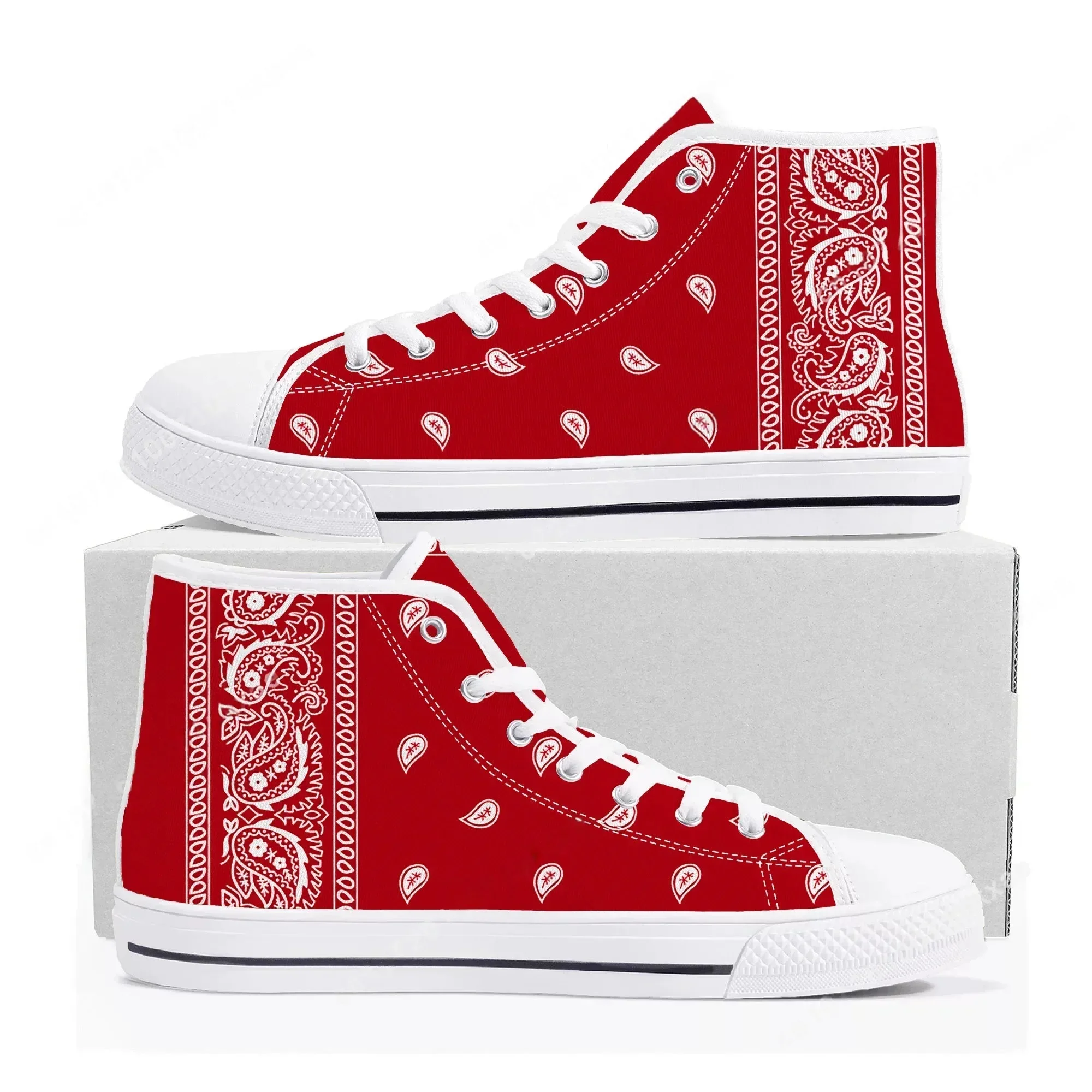 Zapatillas altas Bandana Paisl - Men'S Shoes Black And White reseña y precio