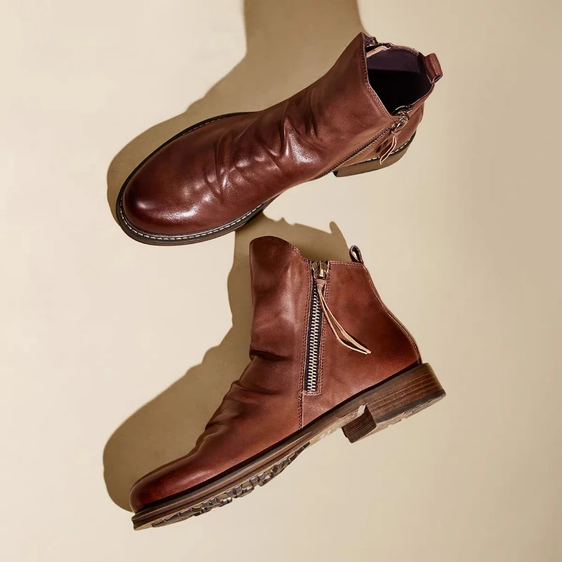 Botas Chelsea a la moda para h - Men'S Shoes Zipper reseña y precio