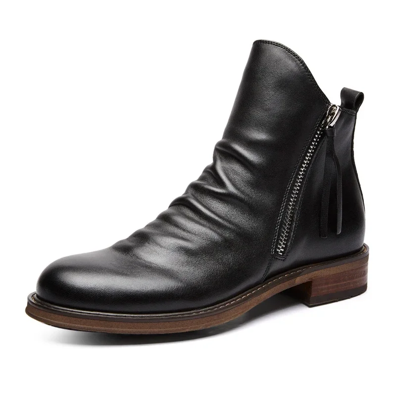Botas Chelsea a la moda para h - Men'S Shoes Zipper reseña y precio