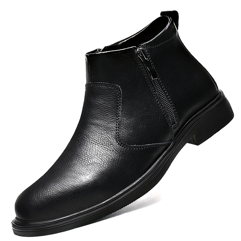 Zapatos de cuero de caña alta  - Men'S Shoes Zipper reseña y precio