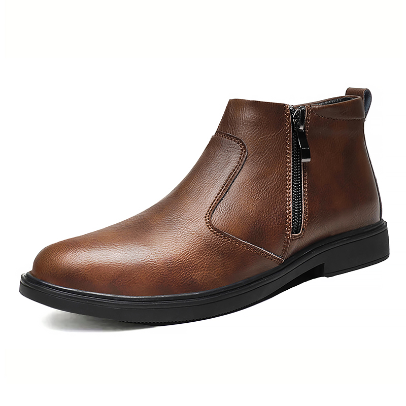 Zapatos de cuero de caña alta  - Men'S Shoes Zipper reseña y precio