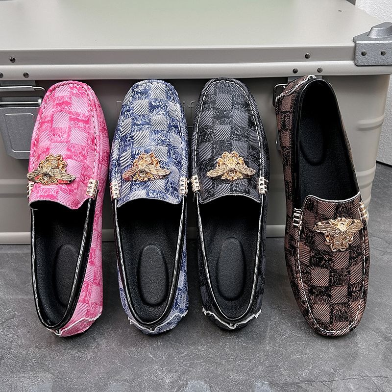 Mocasines sin cordones a cuadr - Men'S Shoes Drivers reseña y precio