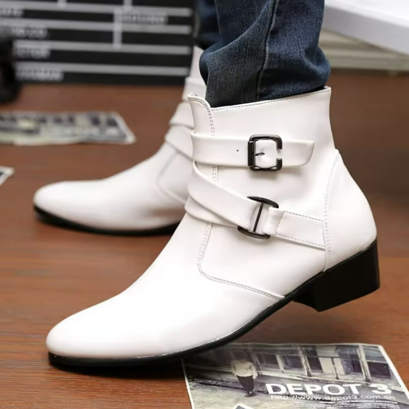 Botas de lujo para hombre, bot - Men'S Shoes Black And White reseña y precio