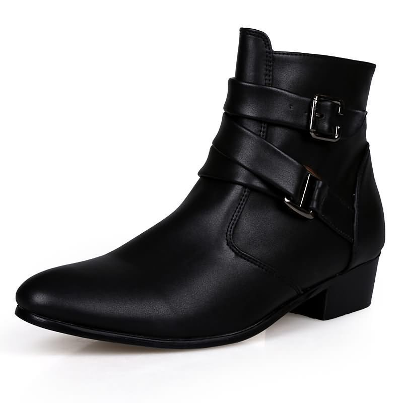 Botas de lujo para hombre, bot - Men'S Shoes Black And White reseña y precio