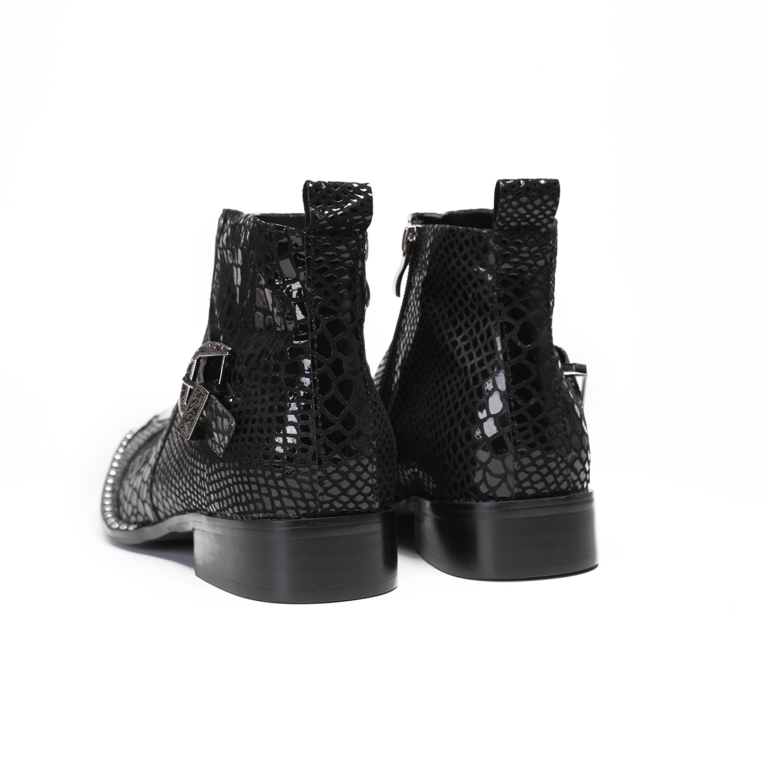Botas de vestir de cuero negro - Men'S Shoes Zipper reseña y precio