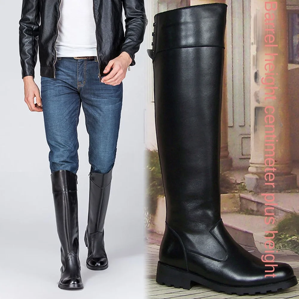 Botas de montar a caballo de c - Men'S Shoes Zipper reseña y precio