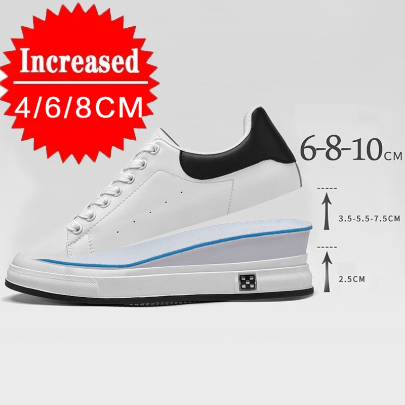 Nuevos zapatos con alzas de lu - Men'S Shoes Black And White reseña y precio