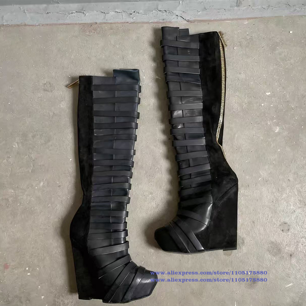 Botas hasta la rodilla con pla - Men Shoes Designer reseña y precio