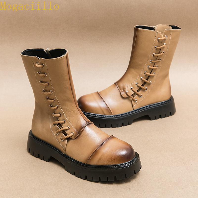 Botas de cuero de trabajo para - Men'S Shoes Zipper reseña y precio