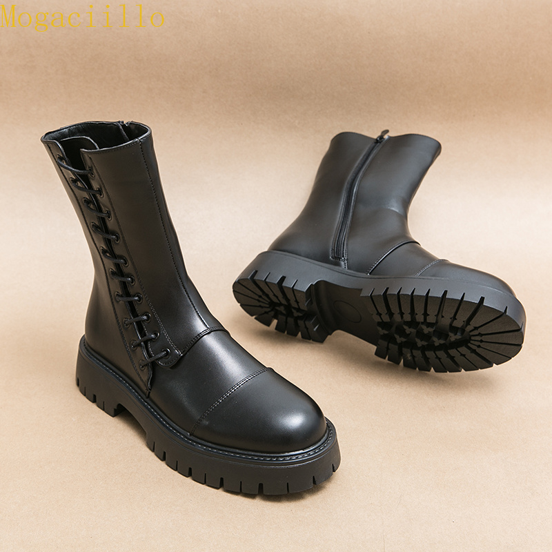 Botas de cuero de trabajo para - Men'S Shoes Zipper reseña y precio